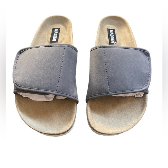 Madden Taisto Grey Suede Sandals - Picture 2 of 5
